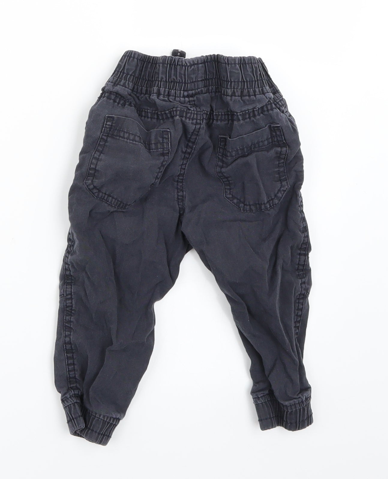 George Boys Blue   Cargo Trousers Size 12-18 Months