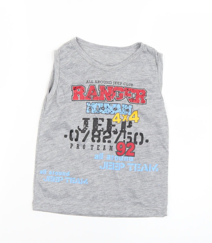 Preworn Boys Grey   Pullover Tank Size 12 Years