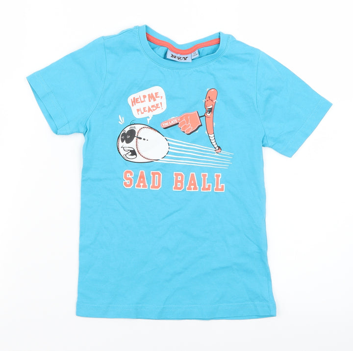 NKY Boys Blue Basic T-Shirt Size 6 Years