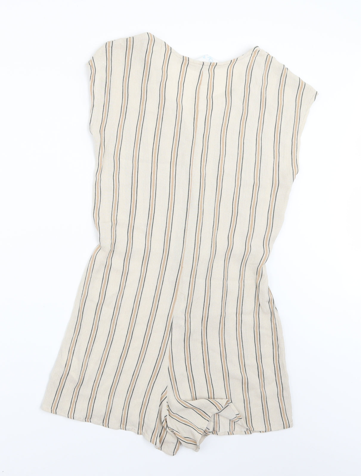 Primark Womens Beige Striped  Romper One-Piece Size 6