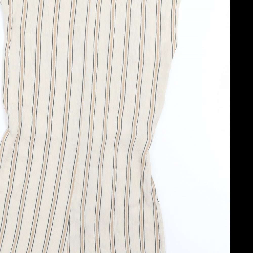 Primark Womens Beige Striped  Romper One-Piece Size 6