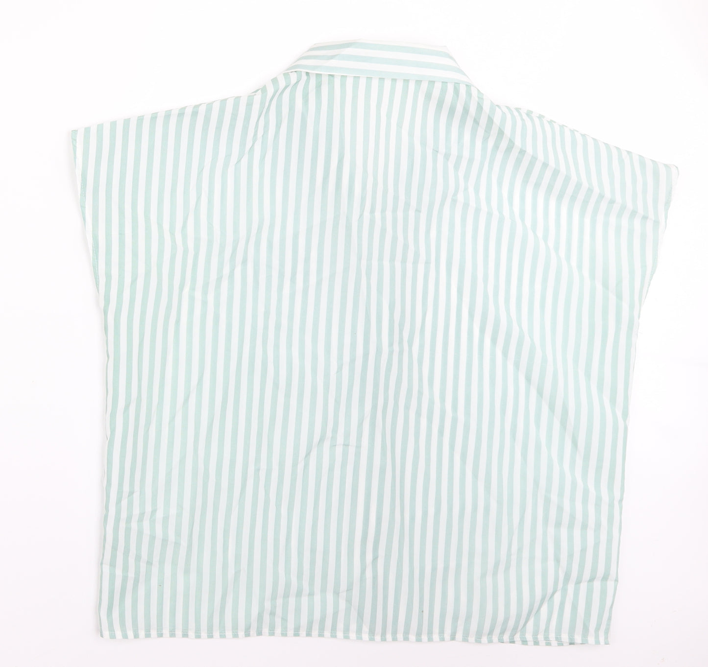 Preworn Womens Green Striped  Basic Button-Up Size 18