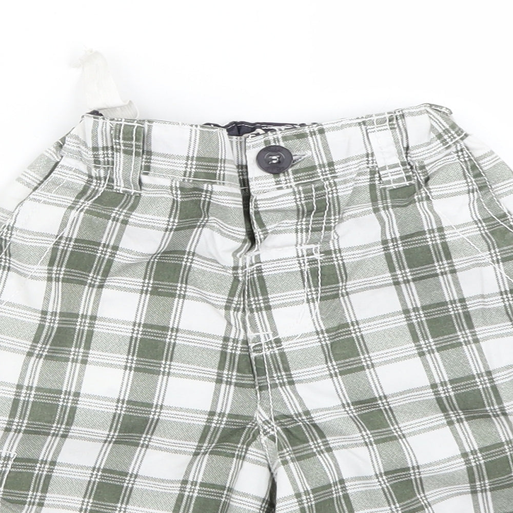 Primark Boys Green Check  Biker Shorts Size 4-5 Years