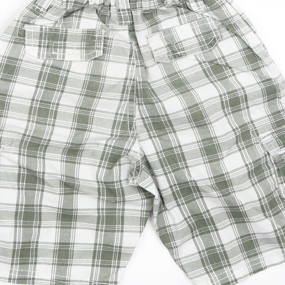 Primark Boys Green Check  Biker Shorts Size 4-5 Years