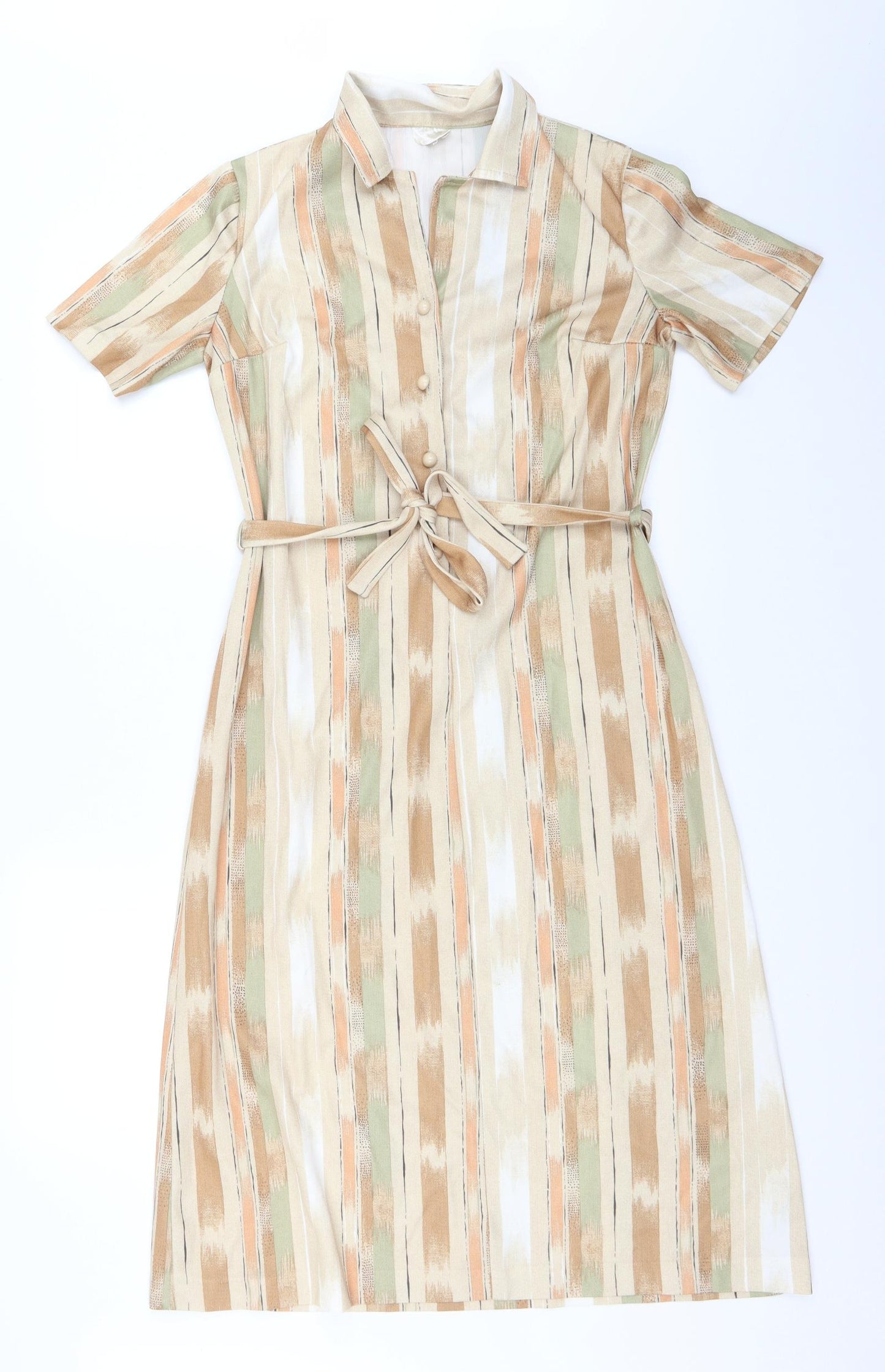 Preworn Womens Multicoloured Striped  Shirt Dress  Size 14
