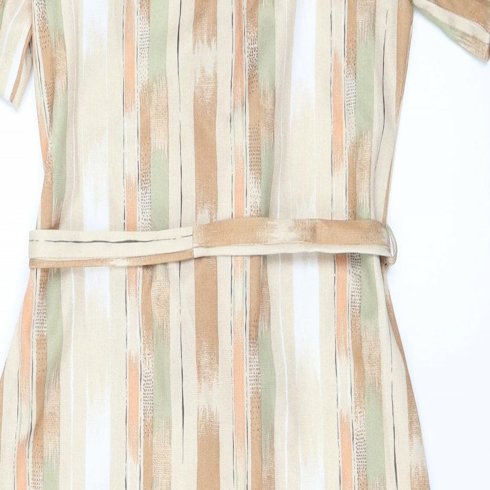 Preworn Womens Multicoloured Striped  Shirt Dress  Size 14