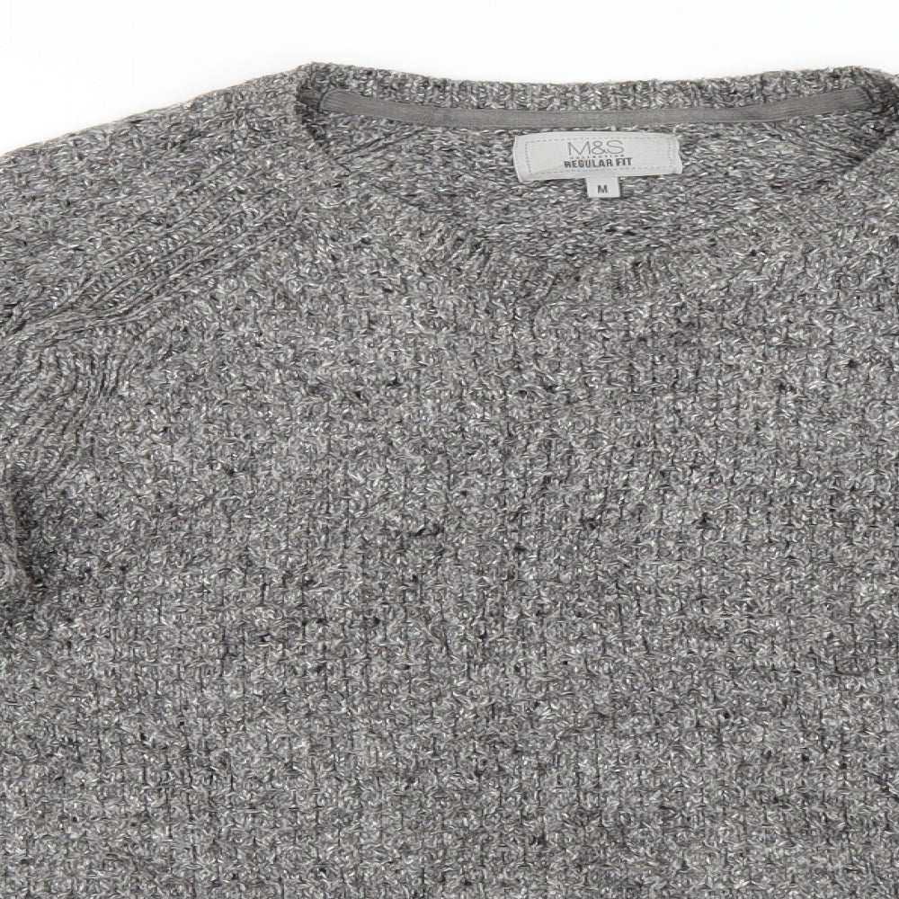 Marks and Spencer Mens Grey   Pullover Jumper Size M