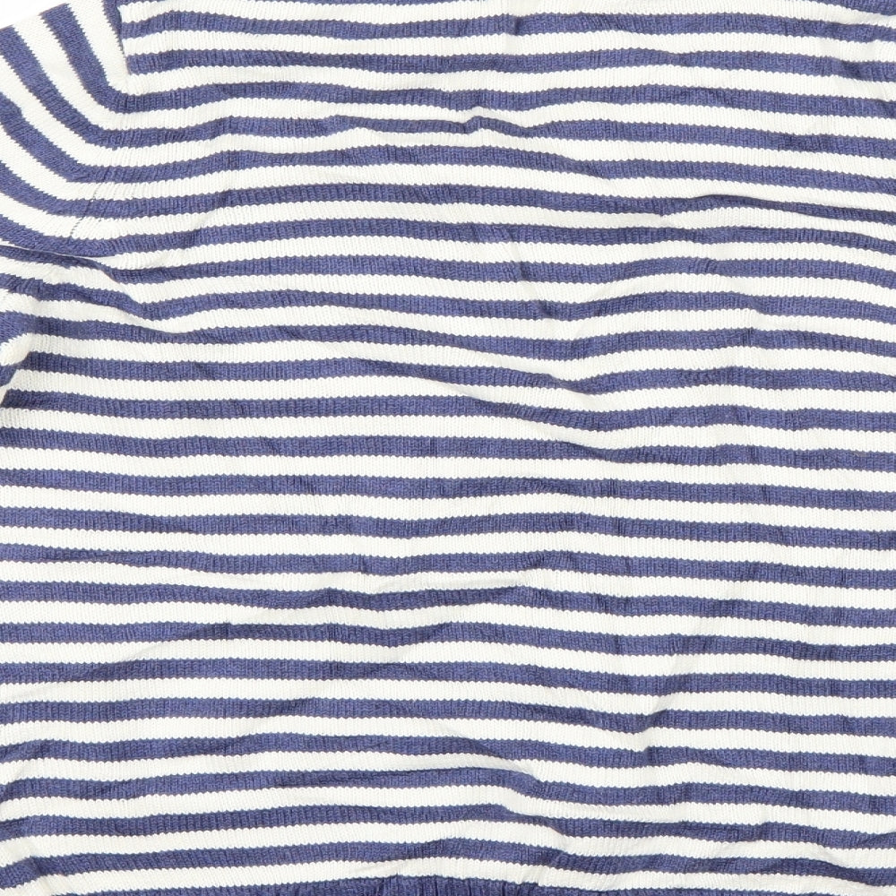 Marks and Spencer Womens Blue Striped  Pullover Jumper Size 16