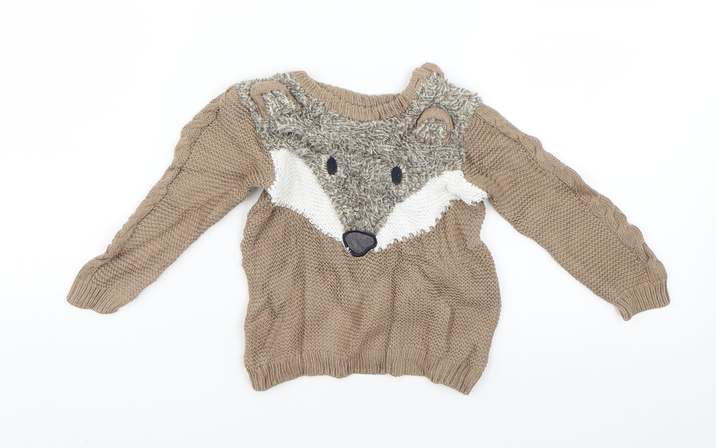 Nutmeg Baby Brown   Pullover Jumper Size 9-12 Months