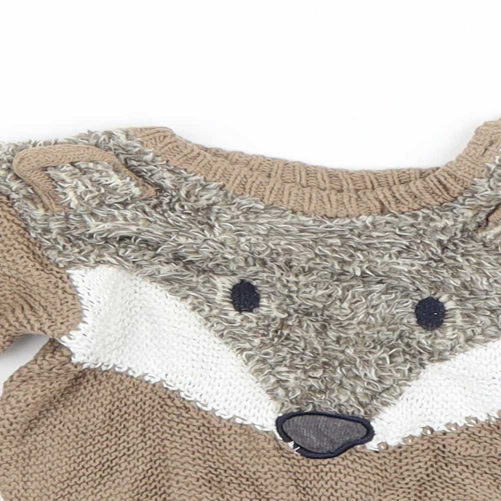 Nutmeg Baby Brown   Pullover Jumper Size 9-12 Months