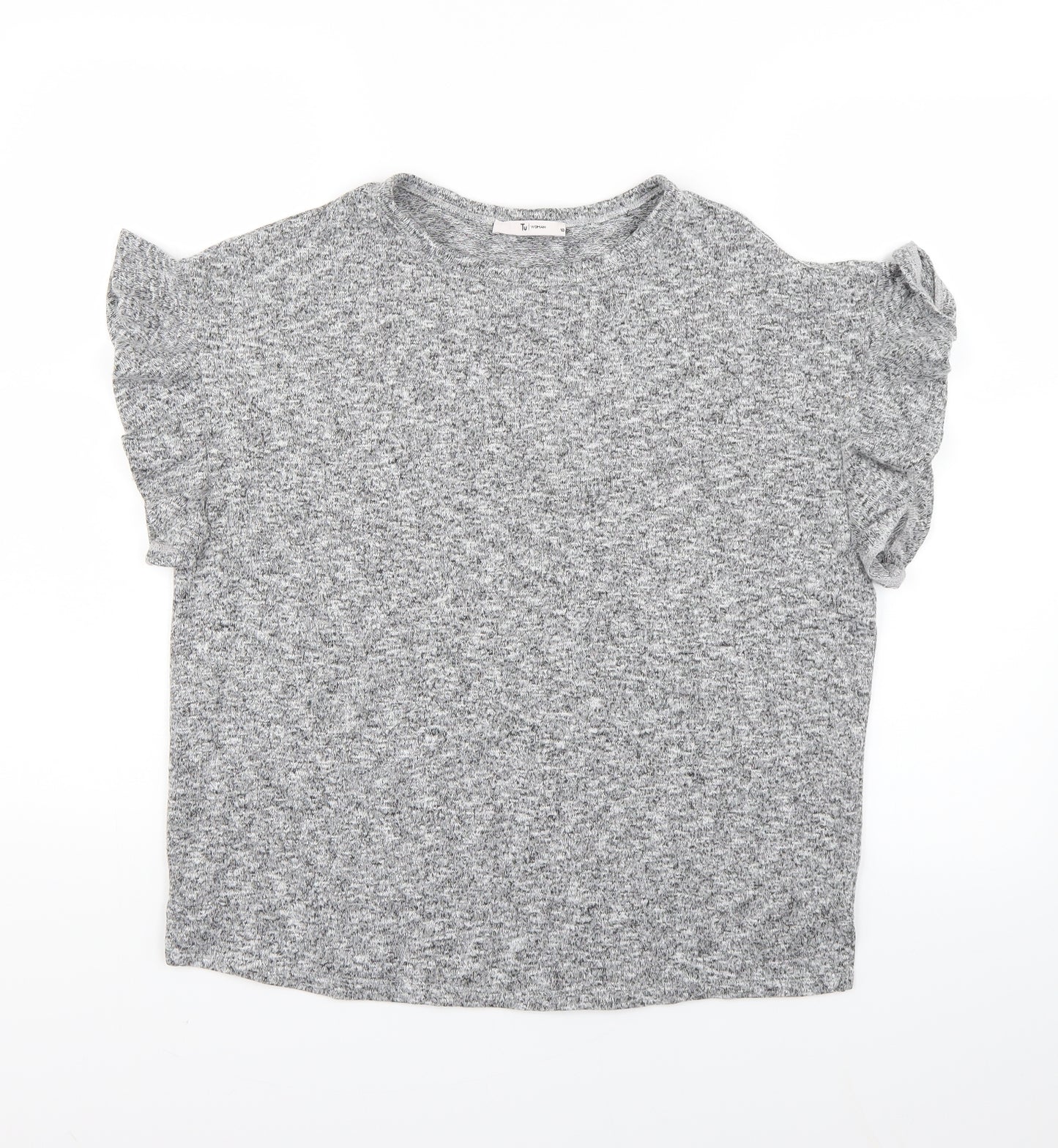 TU Womens Grey   Basic T-Shirt Size 10
