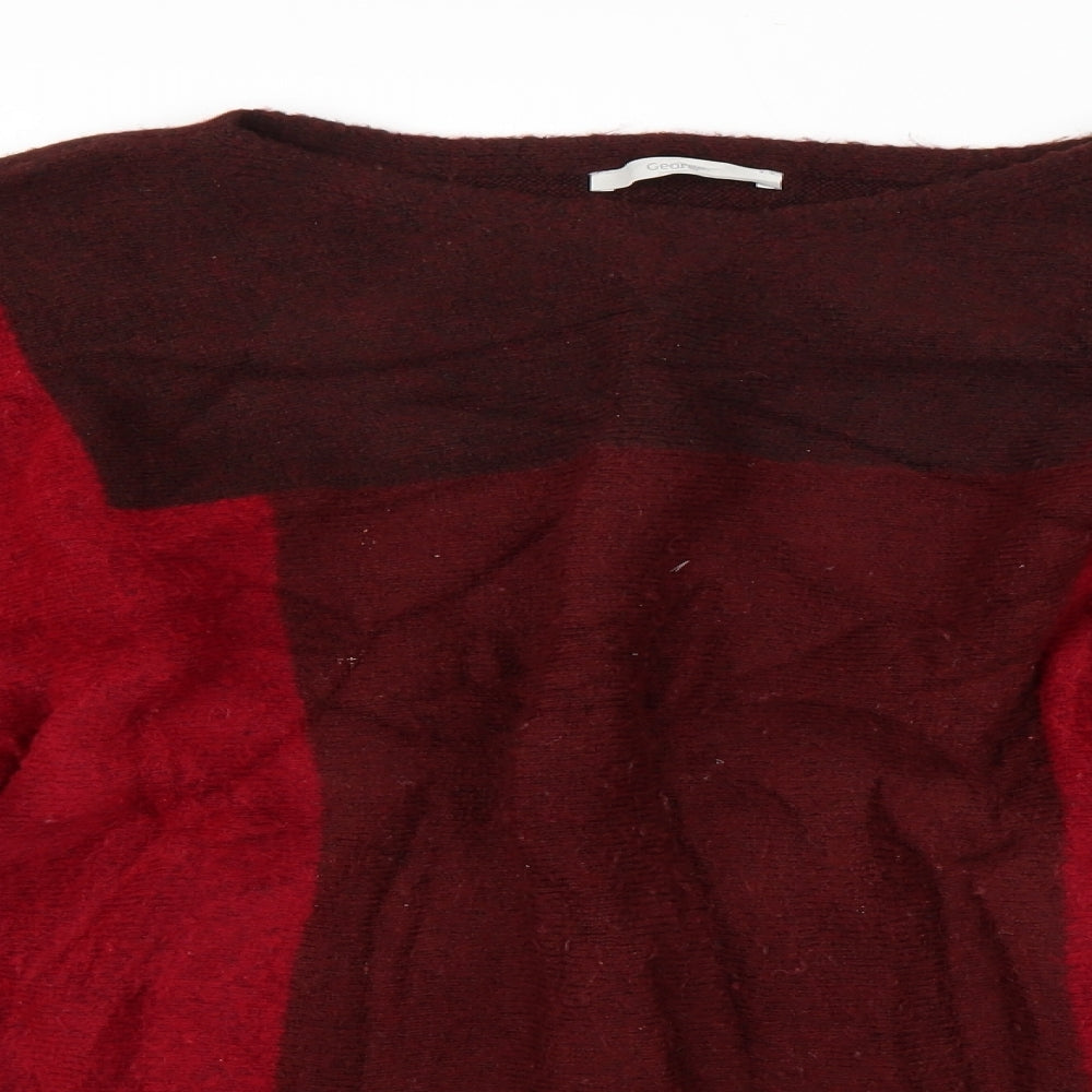 George Womens Red Striped  Pullover Jumper Size L