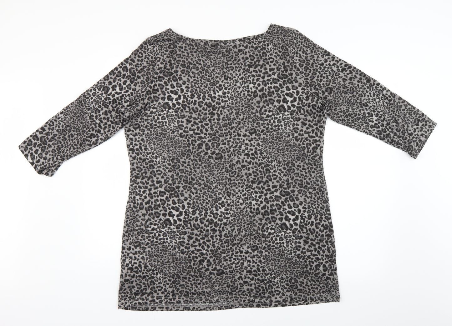 F&F Womens Grey Animal Print  Basic Blouse Size 18