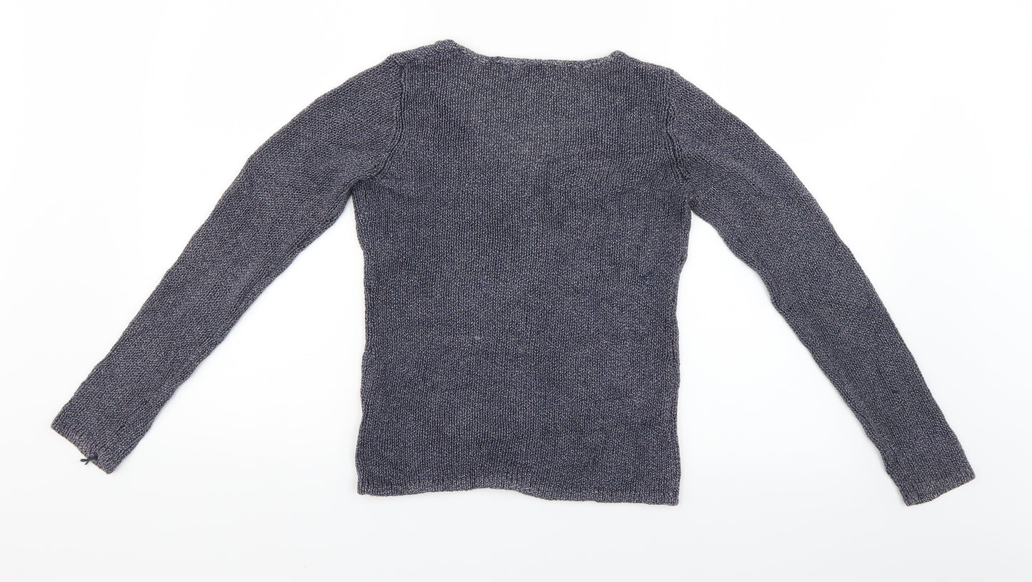 Papaya Womens Purple   Basic Blouse Size 8