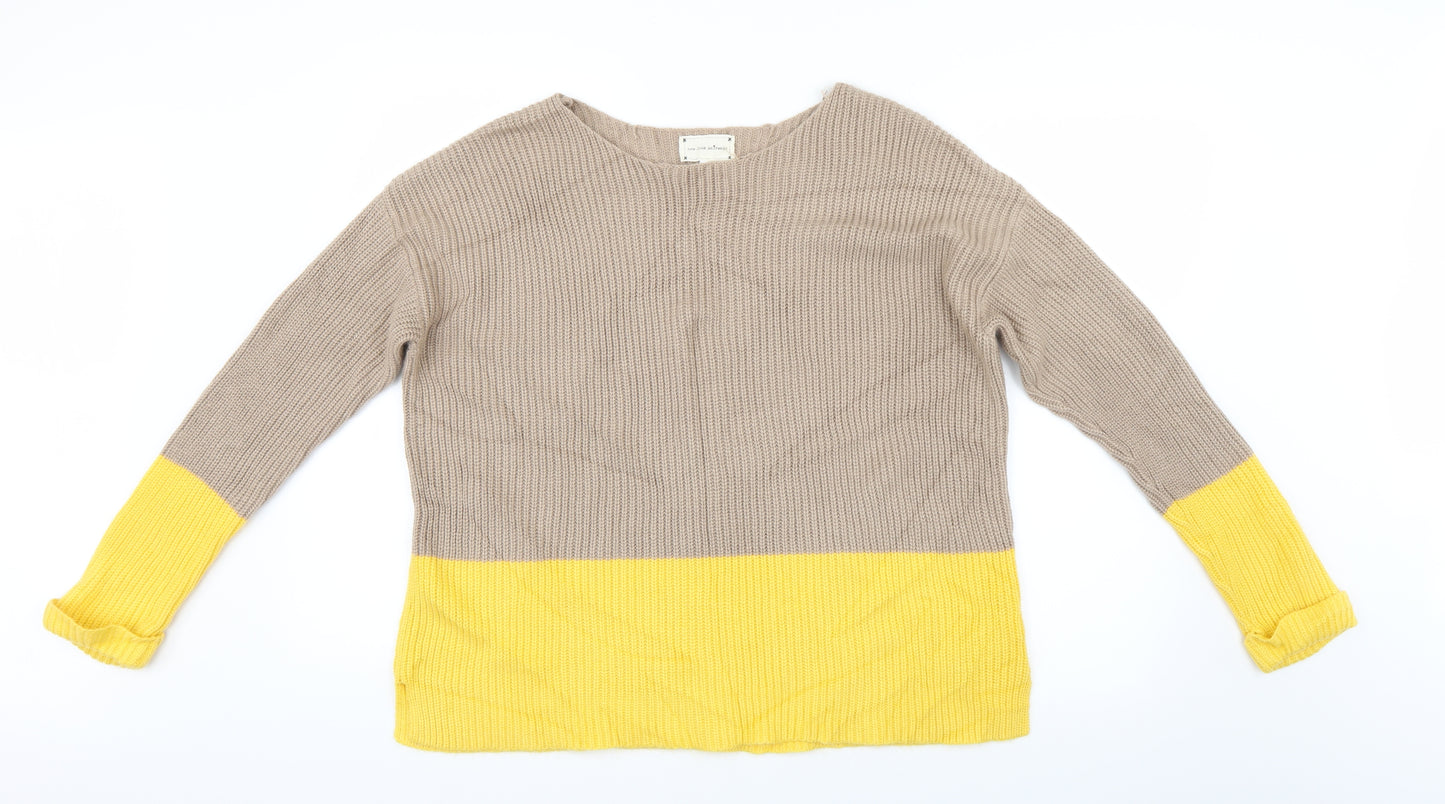 New Look Womens Yellow   Pullover Jumper Size 12