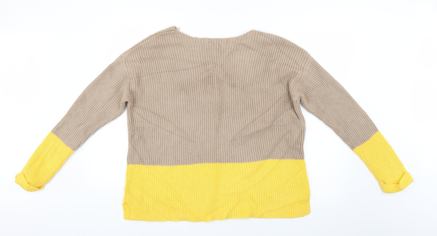 New Look Womens Yellow   Pullover Jumper Size 12