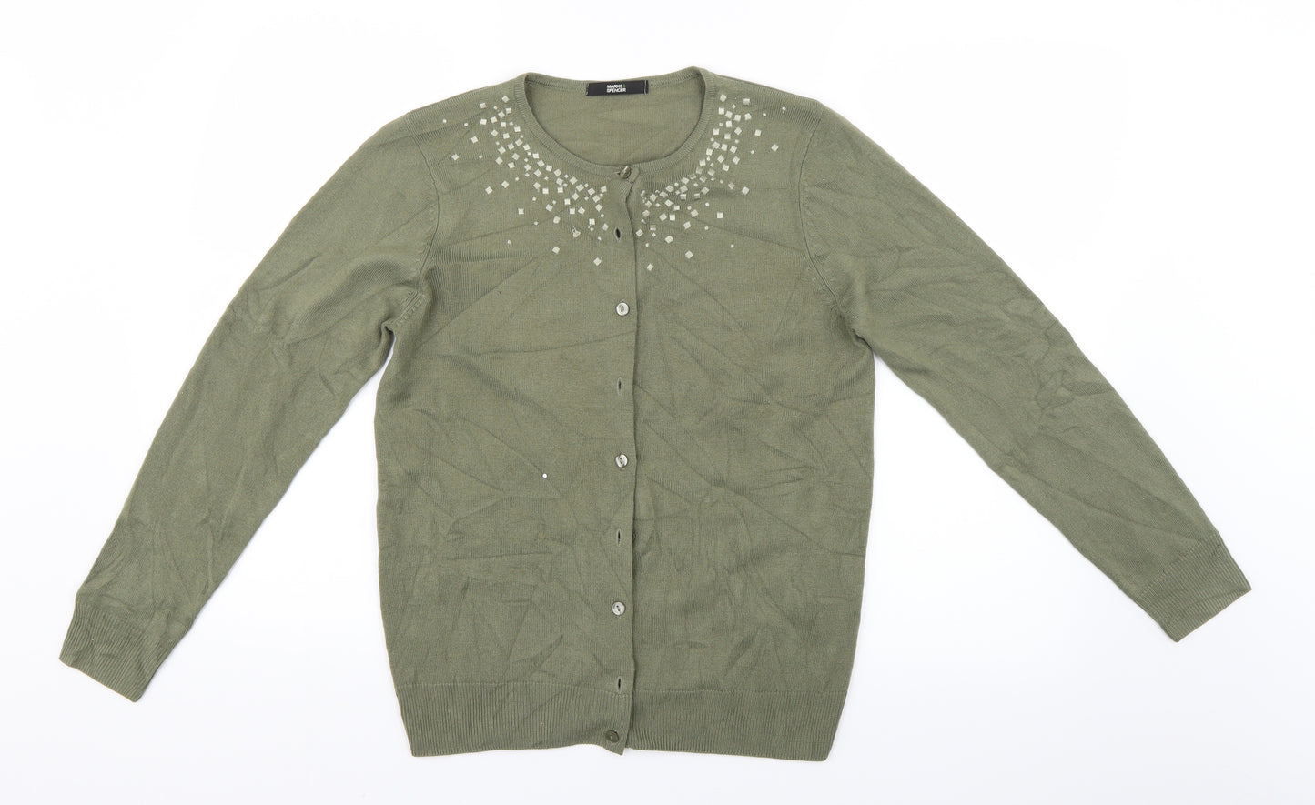 Marks and Spencer Womens Green   Cardigan Jumper Size 10