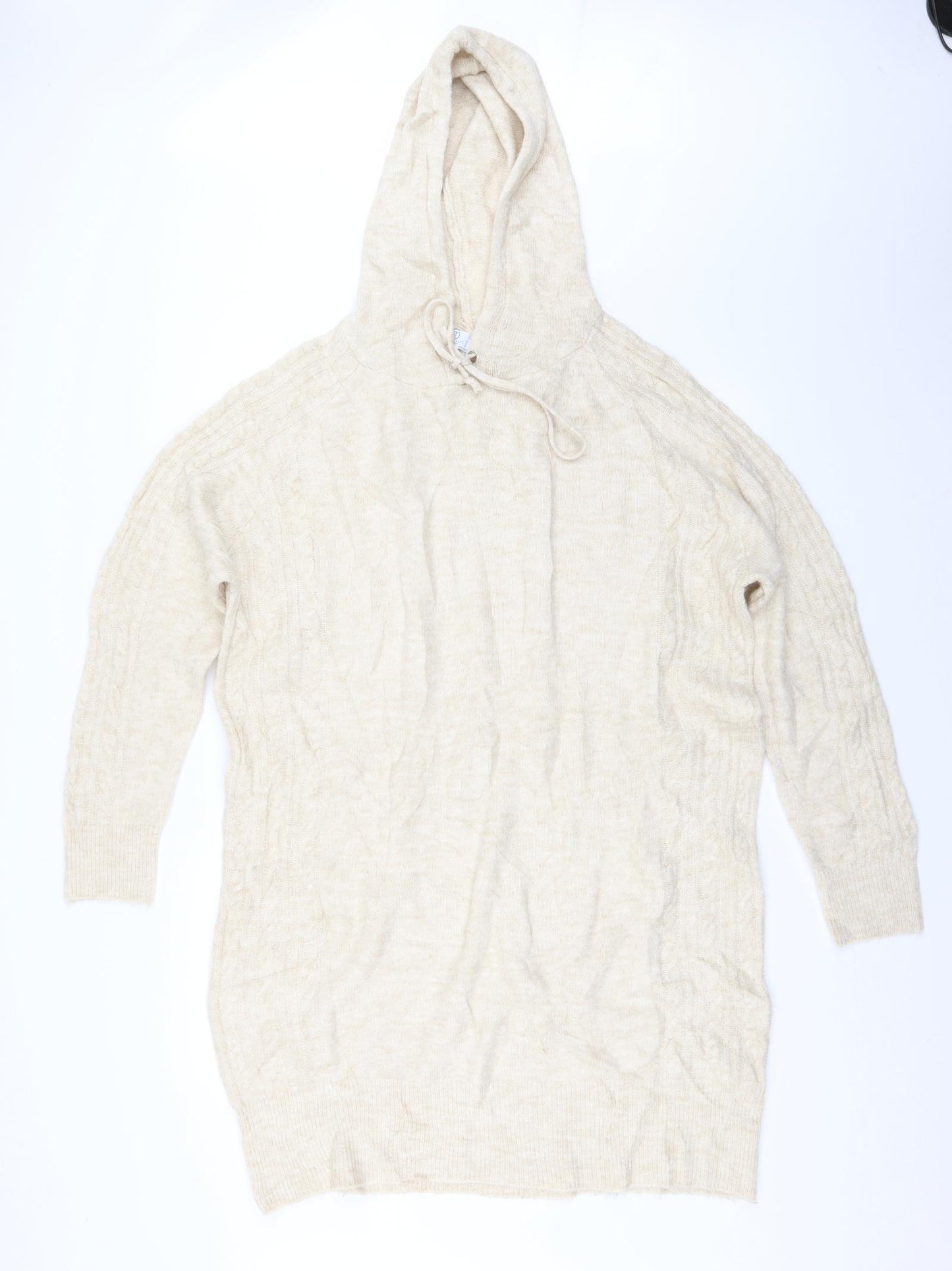 Primark Womens Ivory   Pullover Hoodie Size L