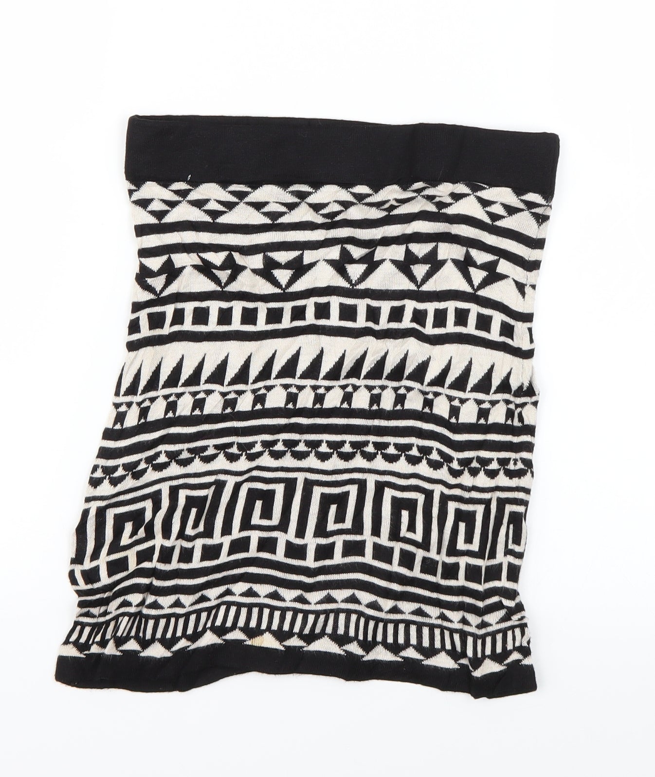 H&M Womens Black Geometric  Basic Blouse Size 8  - Boobtube