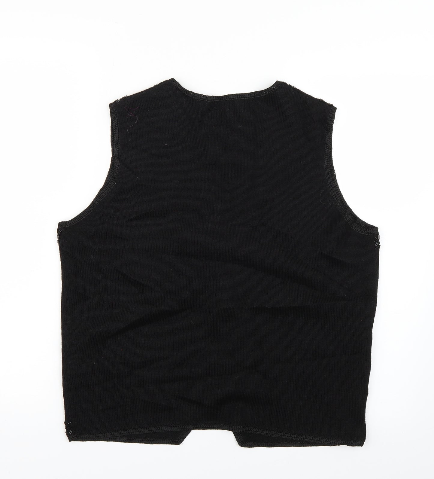 Marks and Spencer Womens Black   Vest Jumper Size 16