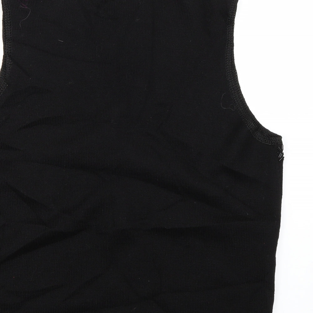 Marks and Spencer Womens Black   Vest Jumper Size 16