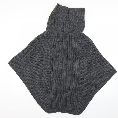 asbpry Womens Grey    Poncho One Size