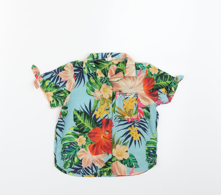 River Island Girls Multicoloured Floral Basic Button-Up Size 18-24 Months