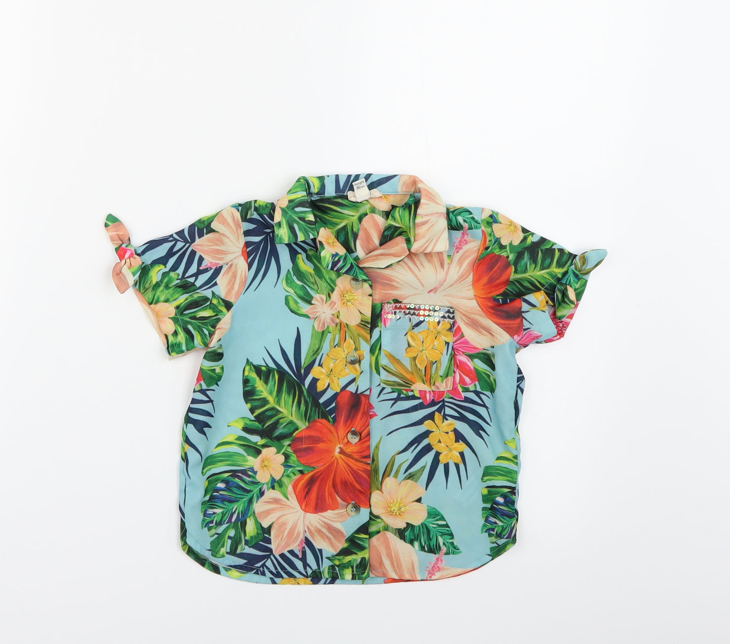 River Island Girls Multicoloured Floral  Basic Button-Up Size 18-24 Months