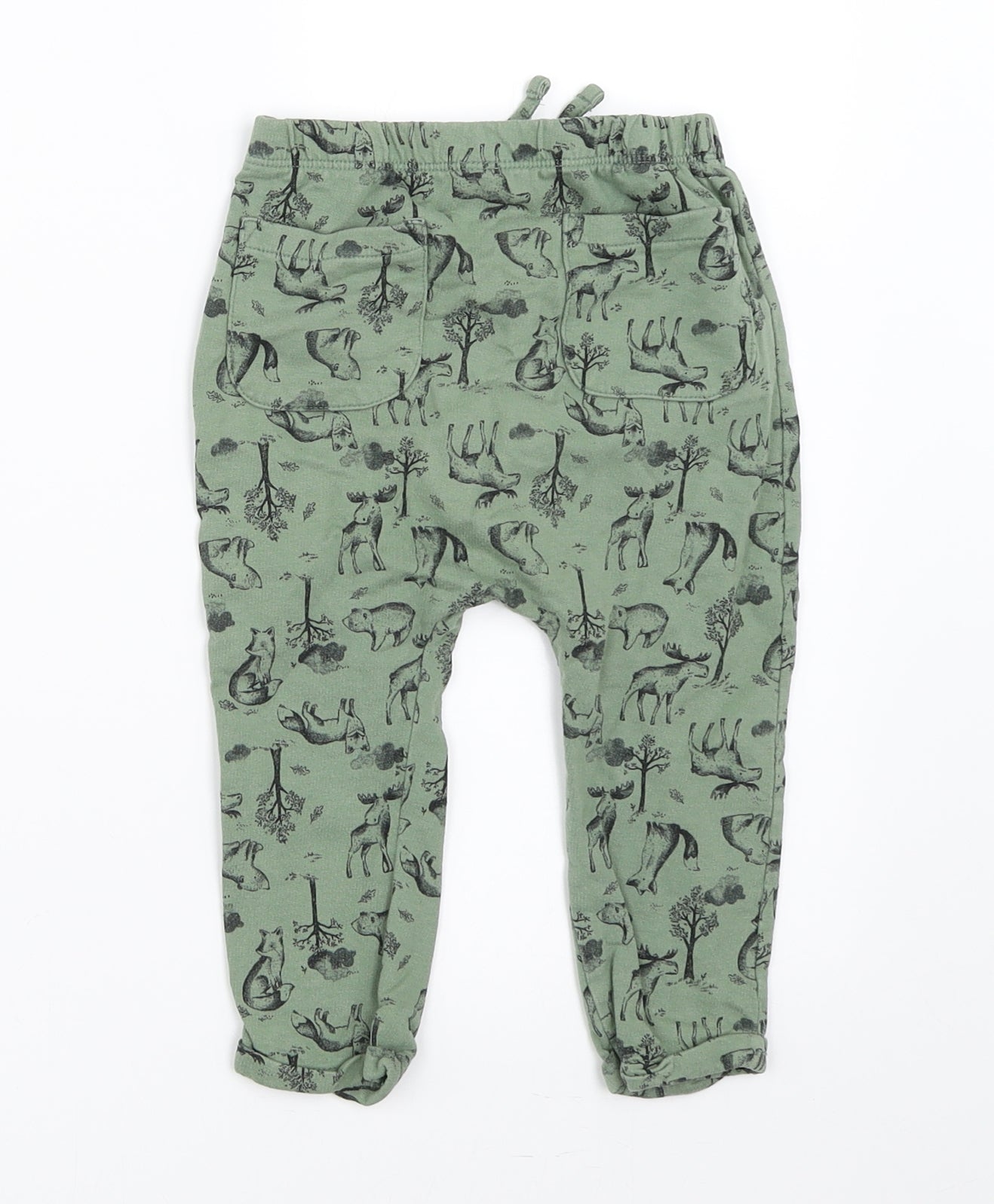 F&F Boys Green   Jogger Trousers Size 12-18 Months
