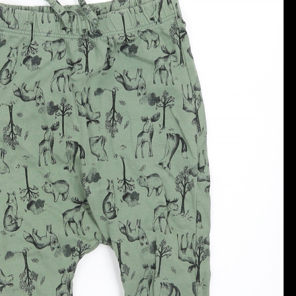 F&F Boys Green   Jogger Trousers Size 12-18 Months