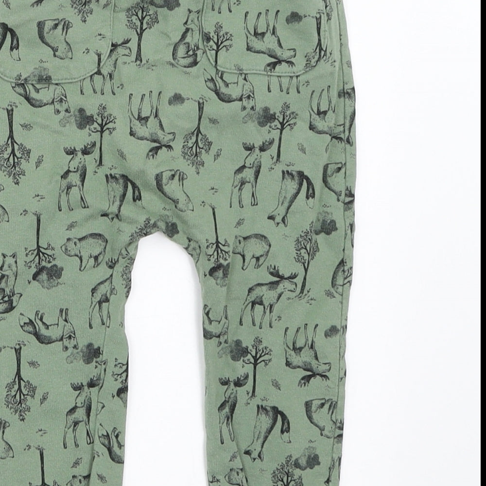 F&F Boys Green   Jogger Trousers Size 12-18 Months