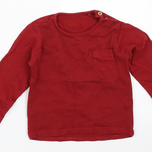 TU Boys Red   Basic T-Shirt Size 12-18 Months