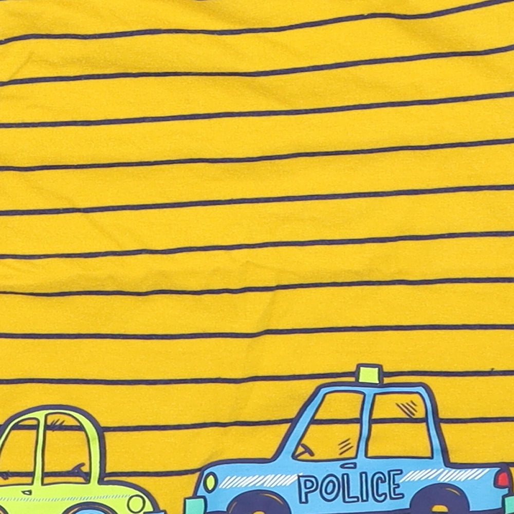 George Boys Yellow Striped  Basic T-Shirt Size 12-18 Months