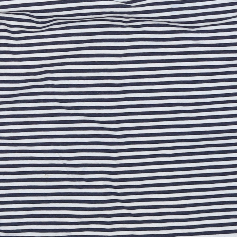 H&M Boys Blue Striped  Basic T-Shirt Size 12-18 Months