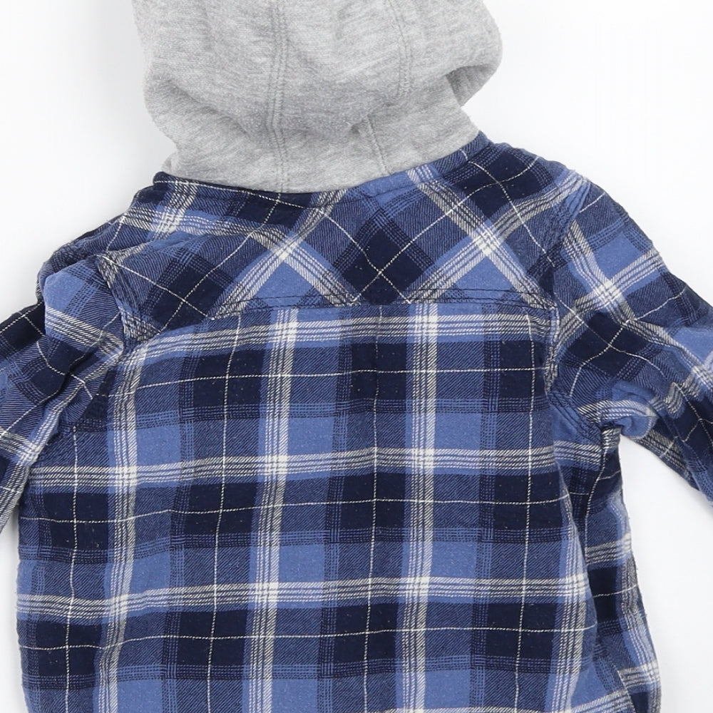 TU Boys Blue Check  Shirt Jacket Jacket Size 12-18 Months