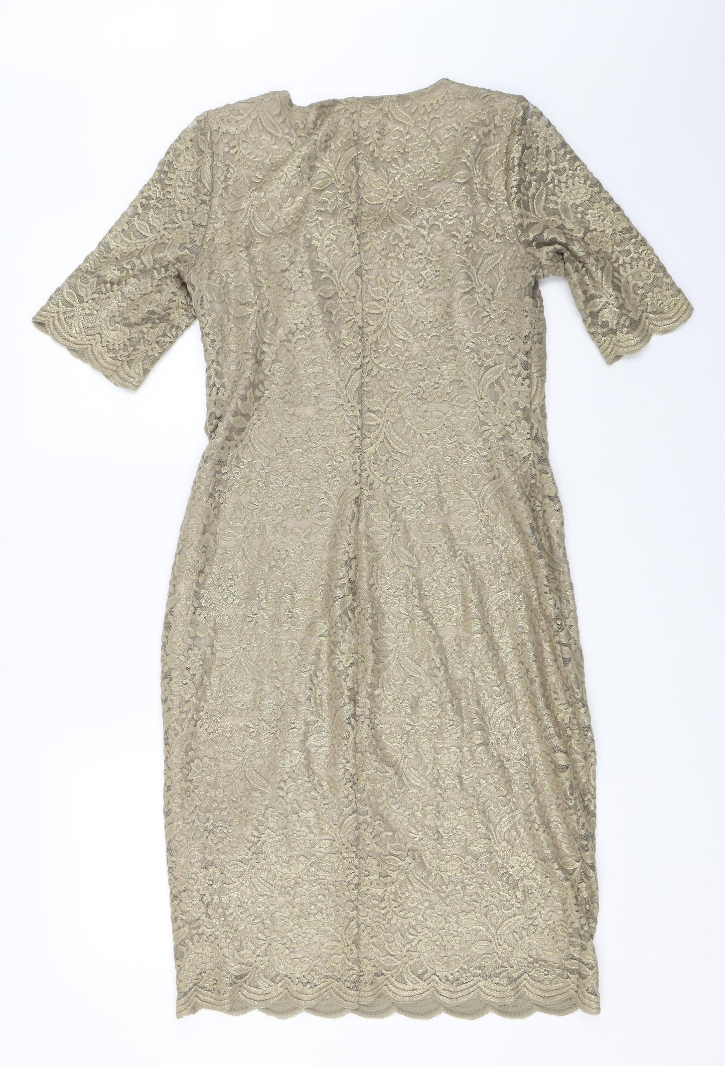 David Emanuel Womens Gold   Shift  Size 10