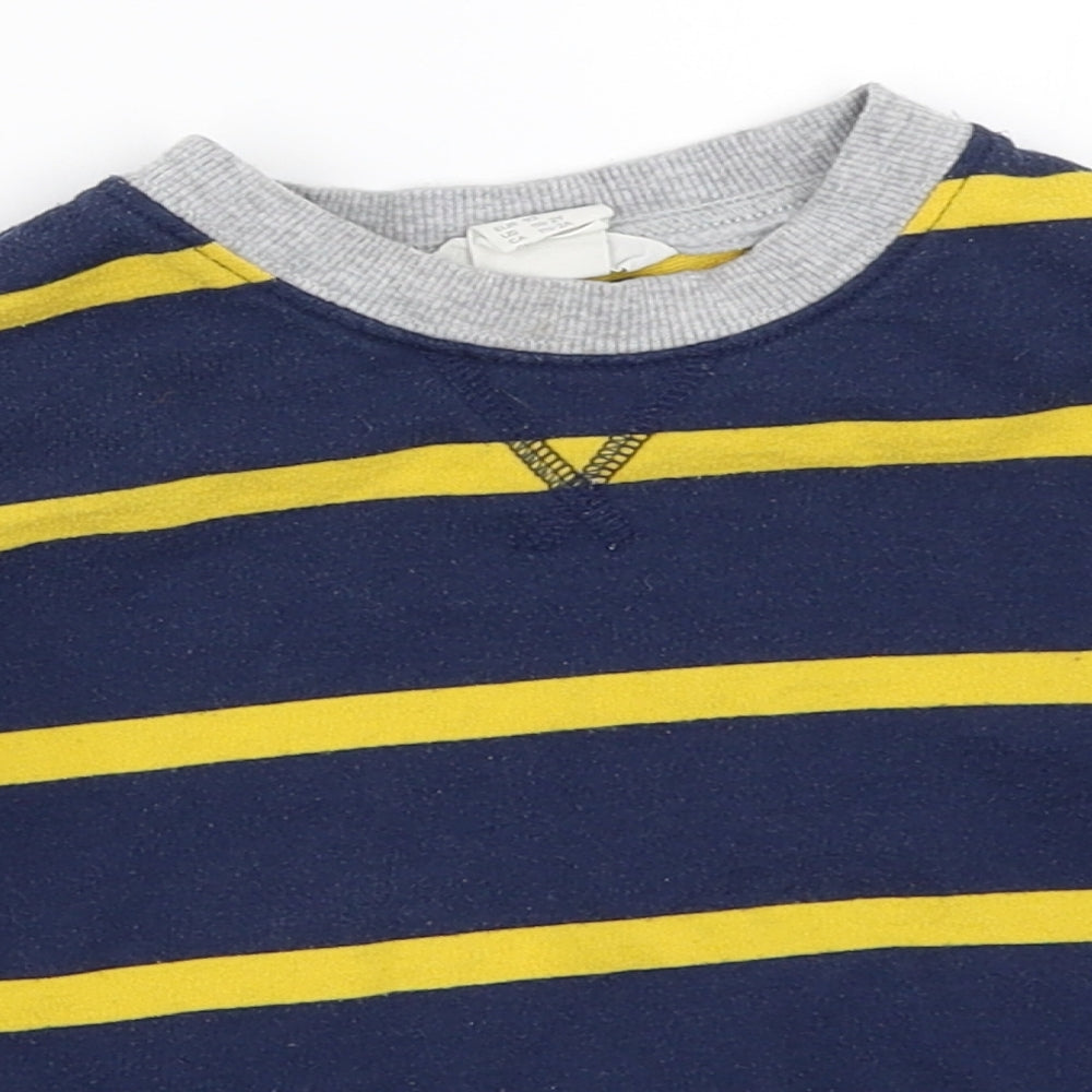 H&M Boys Blue Striped  Pullover Jumper Size 18-24 Months