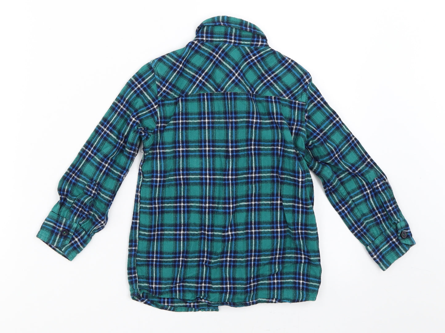 TU Boys Green Check  Basic Button-Up Size 2-3 Years
