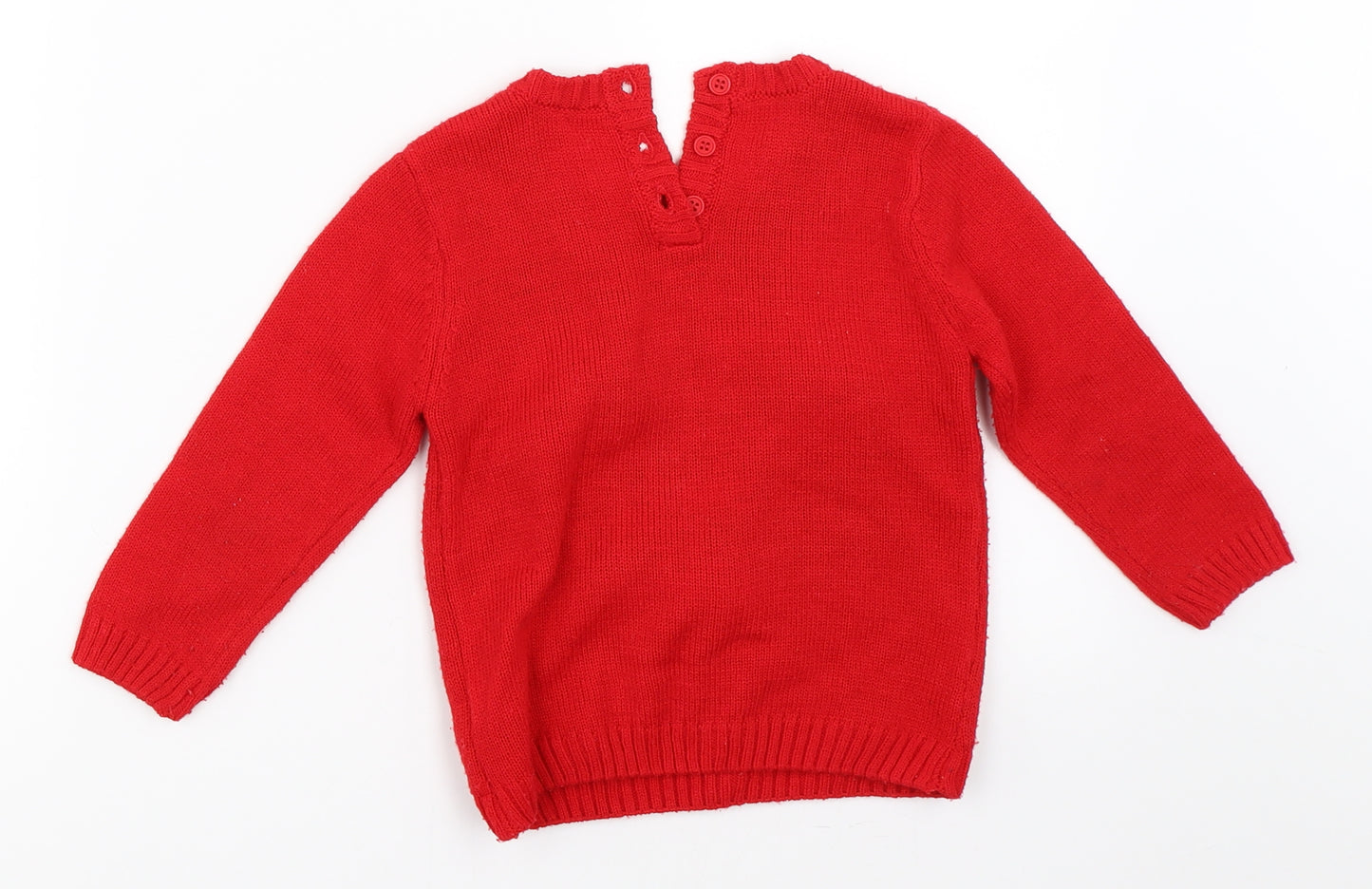 Matalan Boys Red   Pullover Jumper Size 2-3 Years  - christmas jumper