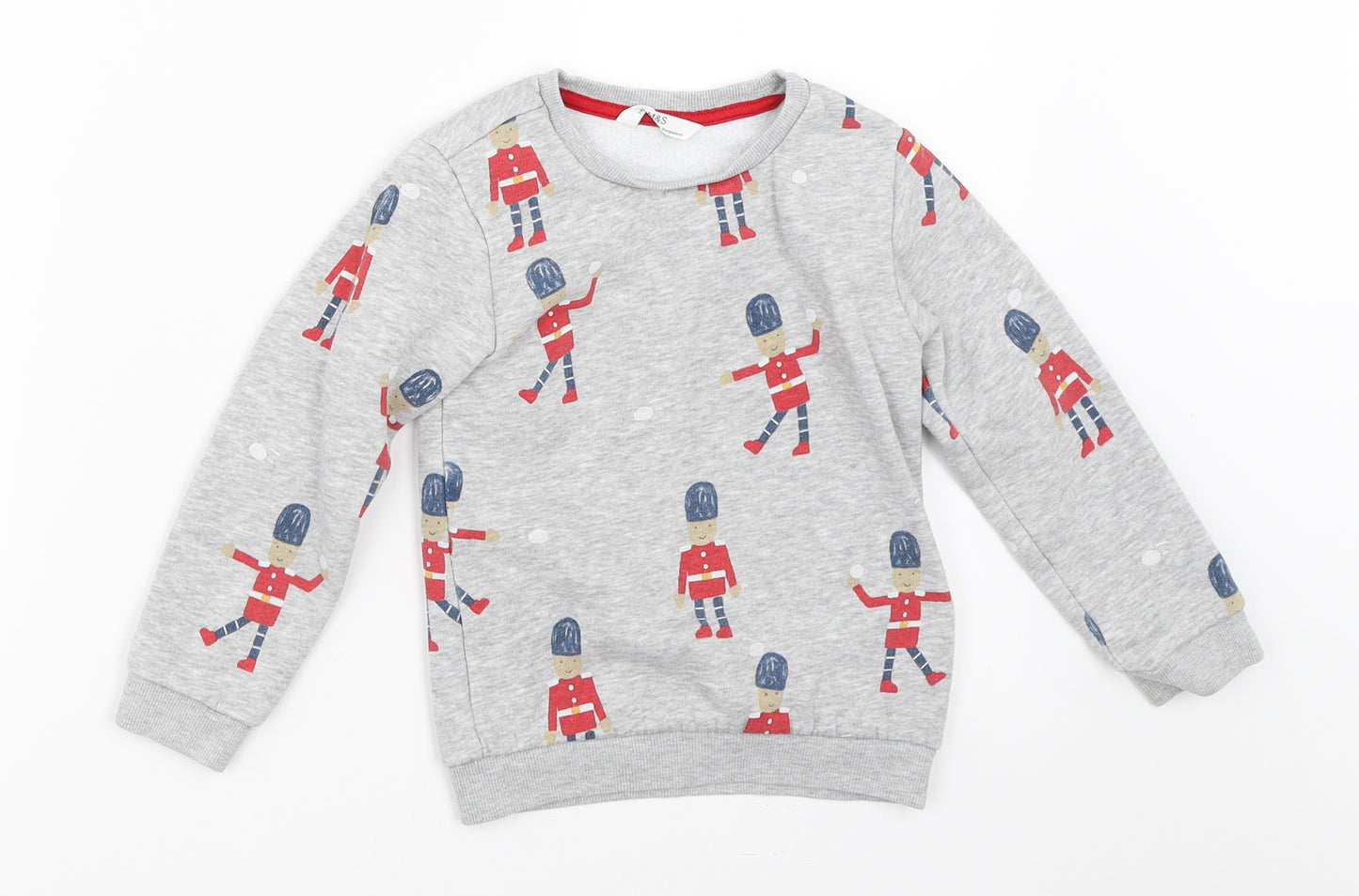 Marks and Spencer Boys Grey   Pullover Sweatshirt Size 3-4 Years