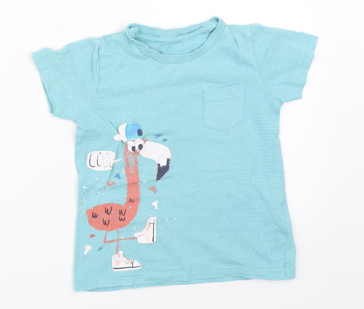 Marks and Spencer Boys Blue Basic T-Shirt Size 2-3 Years