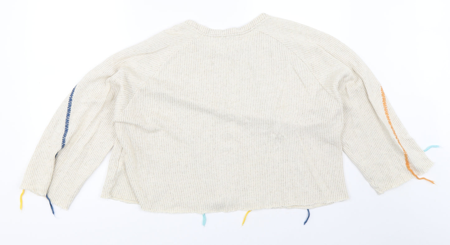 Zara Womens Beige   Pullover Jumper Size S