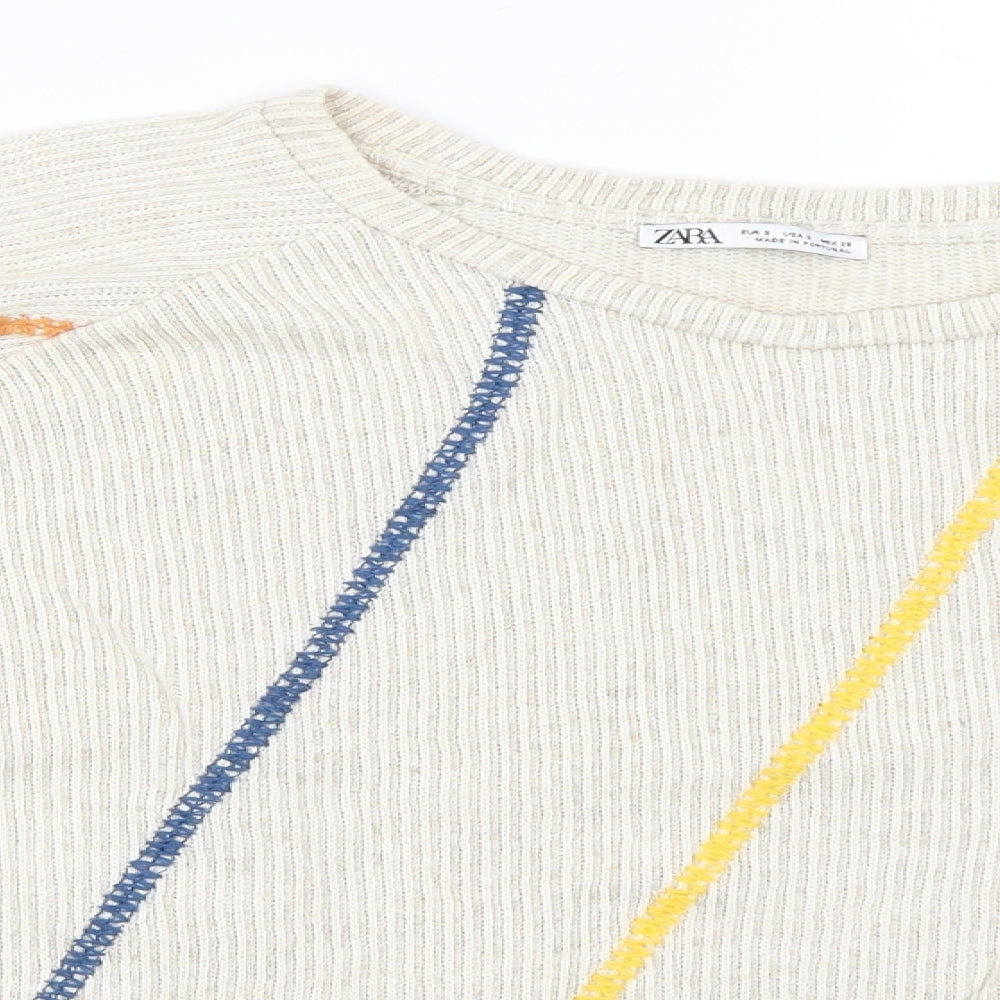 Zara Womens Beige   Pullover Jumper Size S