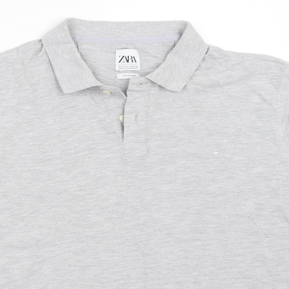 Zara Mens Grey    Polo Size M