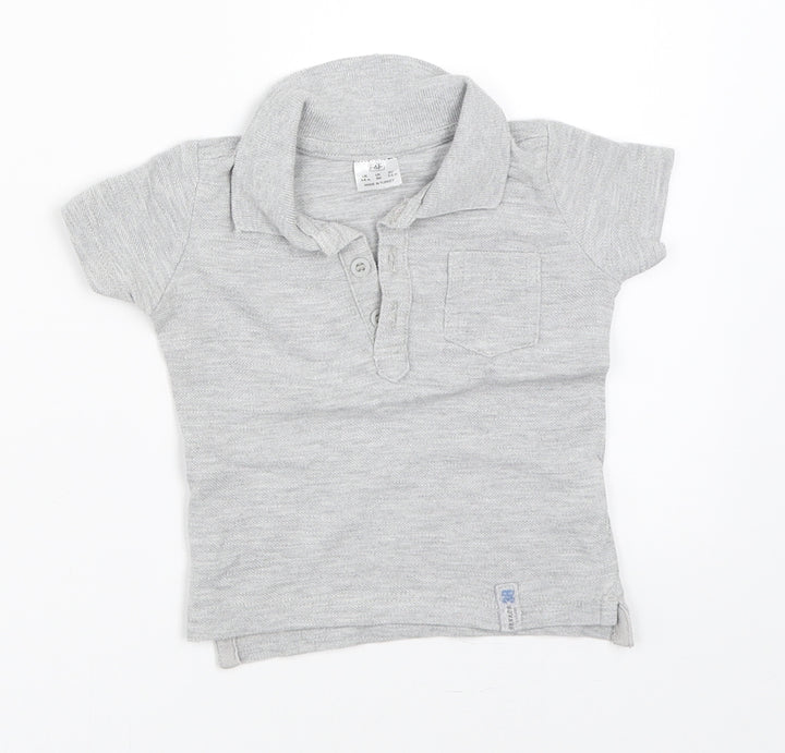F&F Boys Grey   Basic Polo Size 3-6 Months
