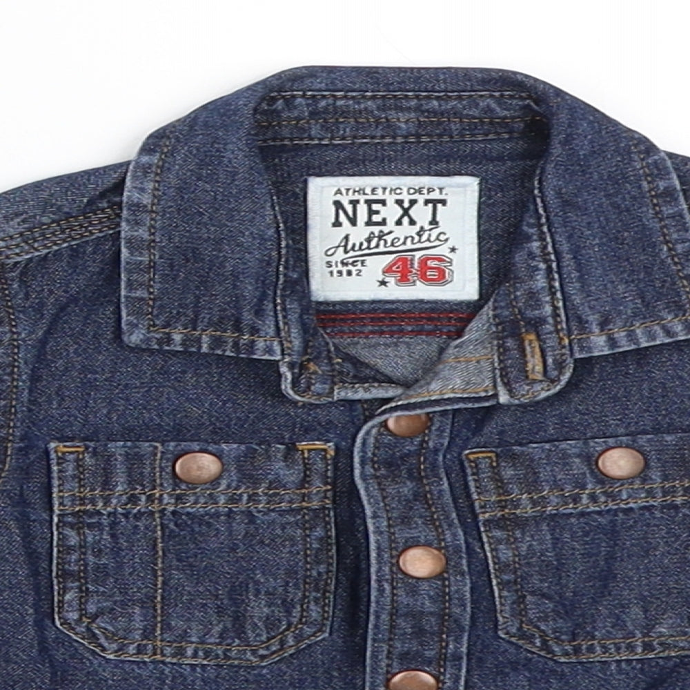 NEXT Boys Blue  Denim Basic Button-Up Size 3-6 Months