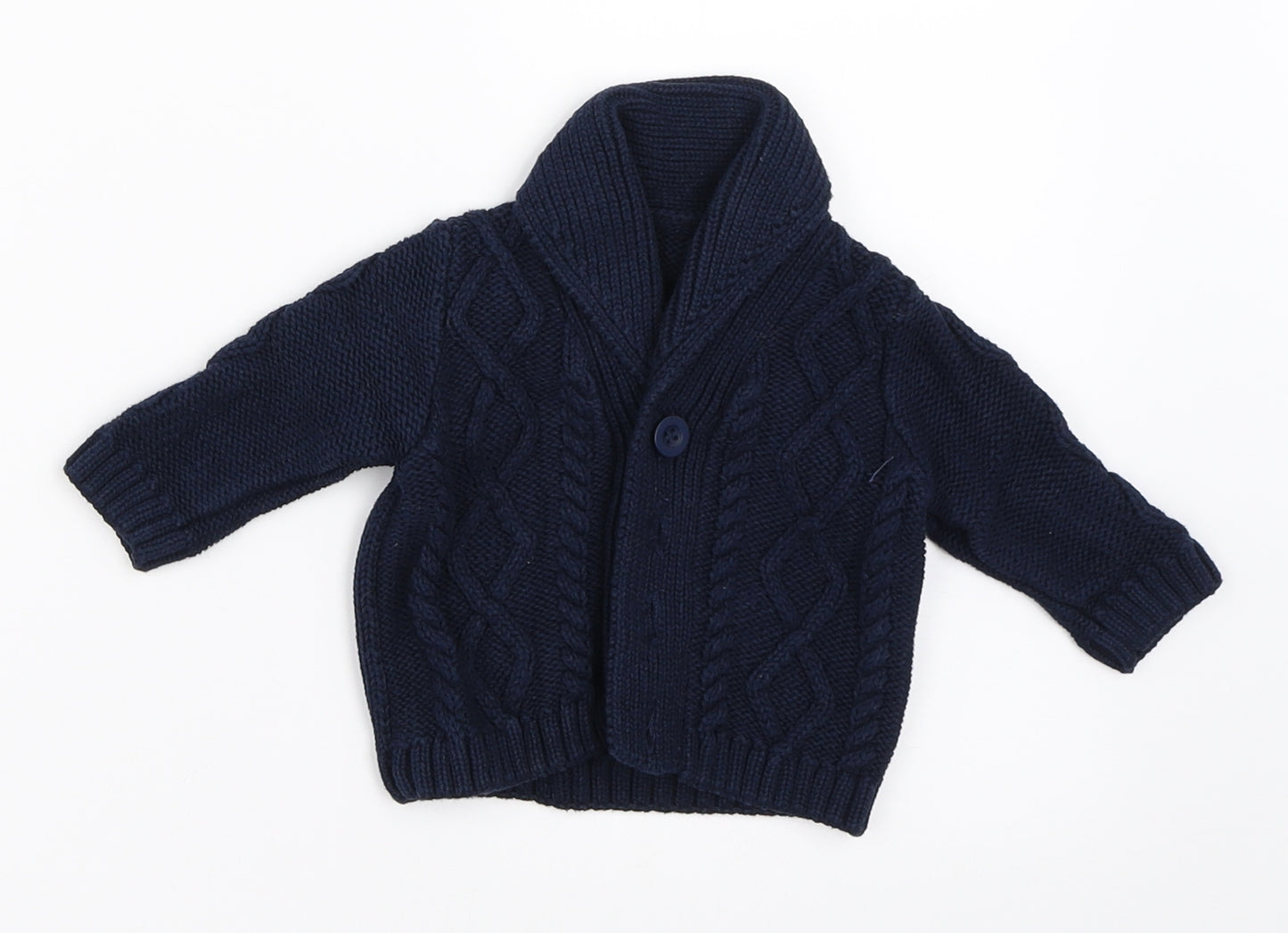 Matalan Boys Blue   Cardigan Jumper Size 0-3 Months