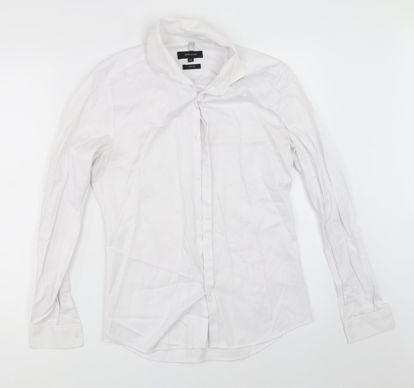 River Island Mens White    Dress Shirt Size XS