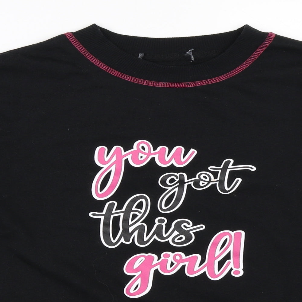 Preworn Womens Black   Pullover Sweatshirt Size 8