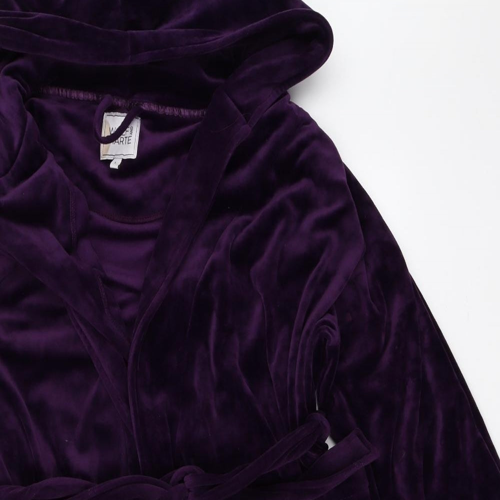 Wolf And Harte Womens Purple Solid  Top Robe Size L